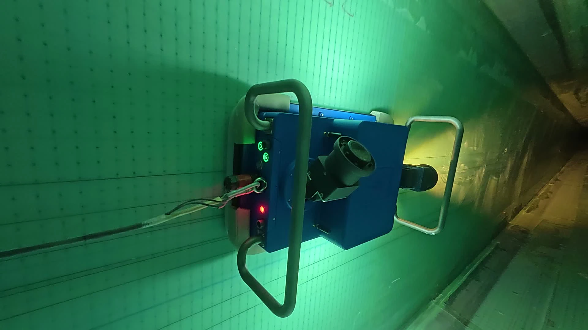 HZBR-60Pro crawler operating on the inside wall of a wind-turbine blade